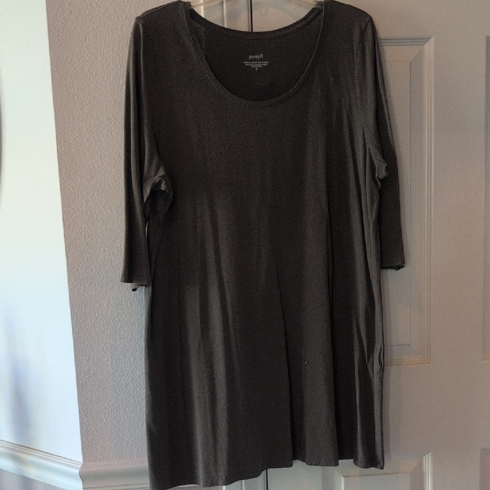 Purejill XL Ballet Sleeve Tunic & LG  Slim Leg Crops